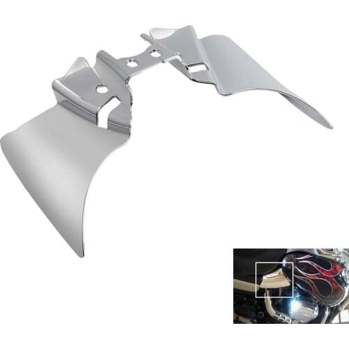Chrome Saddle Shield Heat Deflector For Harley Dyna FXD FXDWG 1999-2017 12 13 14 Motorcycle