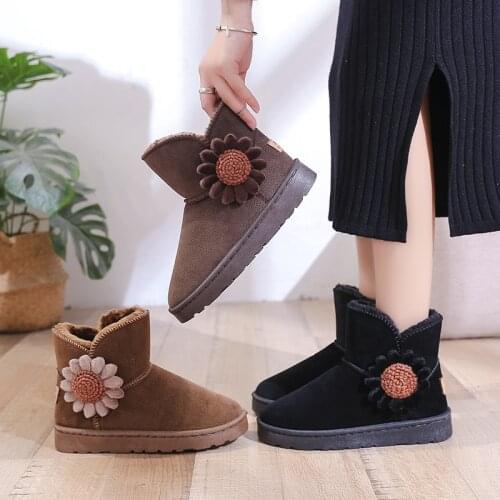 Ankle Boots For Women Women Boots For Winter Warm Fur Snow Boots Fashion Platform Fur Shoes Women Slip On Booties NVXUE27