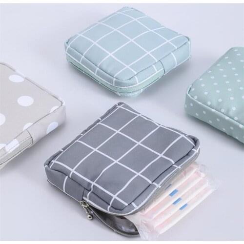 Women Tampon Storage Bag Sanitary Pad Pouch Napkin Cosmetic Bags Organizer Ladies Makeup Bag Girls Tampon Holder Organizer