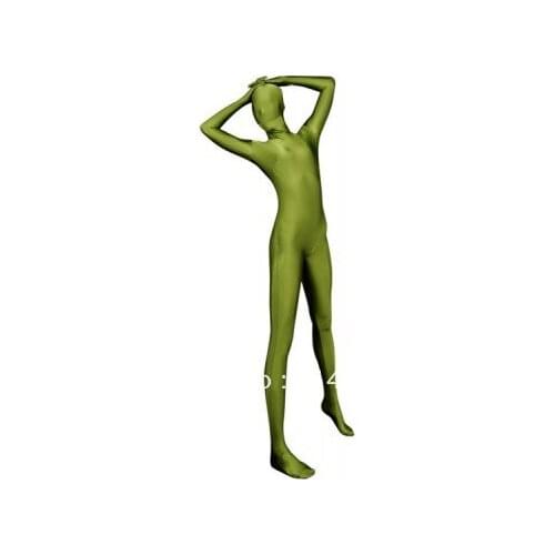 Green Bodysuits for Woman Spandex Zentai Suit Catsuit