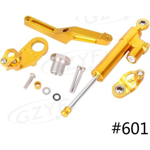 ZX-6R 09-16 Motorcycle Steering Damper Stabilizer Saftety Control w/ Bracket Holder Kits Set For Kawasaki ZX6R 2009-2016