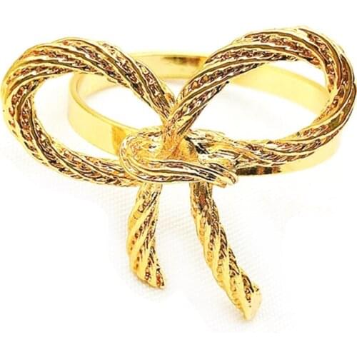 10 Pcs Napkin Ring with Butterfly Bow Tie,Napkin Buckle for Hotel&Restaurant