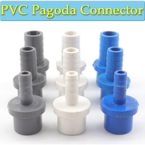 10Pcs O.D20/25 To 5~18mm PVC Pagoda Connector Aquarium Fish Tank Fittings Garden Irrigation Hose Straight Joints Adapter