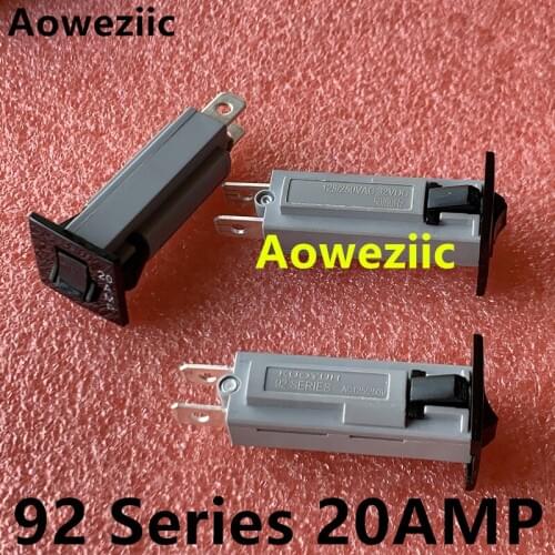 2Pcs 92 Series 20A Circuit Breaker Overload Switch Over Current Protector KUOYUH 125/250VAC 32VDC Short Circuit Leakage Switch
