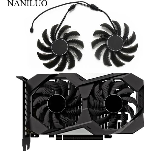 2PCS/lot 2pin+3pin GTX1650 for Gigabyte GeForce GTX 1650 OC CN 4G PLD08010S12H graphics card fan