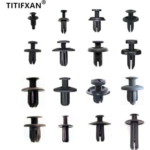 Auto Plastic Push U Type Screw Rivet Retainer Fastener Bumper Fender Clips For Fenders Cover Roof