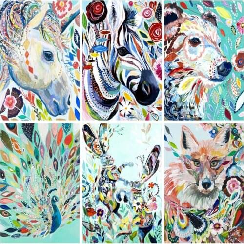 AZQSD 5D Diamond Painting Horse Full Square Drill Home Decoration DIY Full Kits Cartoon Embroidery Mosaic Sale Handmade Gift