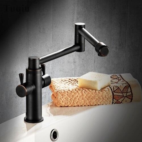 Free Shipping Rotating Foldable Basin faucet brass bathroom faucet luxury sink heightened water tap bathroom sink faucet