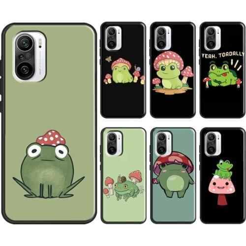 Mushroom frog Cartoon For Xiaomi Mi 9T 10T Pro Mi Note 10 Lite A2 Mi 11 9 A3 Case For POCO F3 X3 Pro M3 Cover