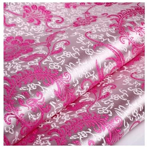 90cm*100cm Damask cloth costume dress retro Phoenix clothing fabrics brocade white powder Fissidens dress diy handmade fabric