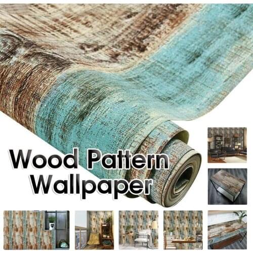 Wood Peel And Stick Wallpaper Pvc Self-adhesive Removable Wall Covering Decorative Vintage Wood Decal Home Decoration Sticker