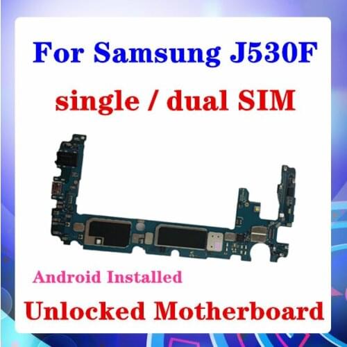 For Samsung Galaxy J5 J530F Motherboard 100% Android OS Original Mainboard Single Dual SIM With Full Chips Logic Board