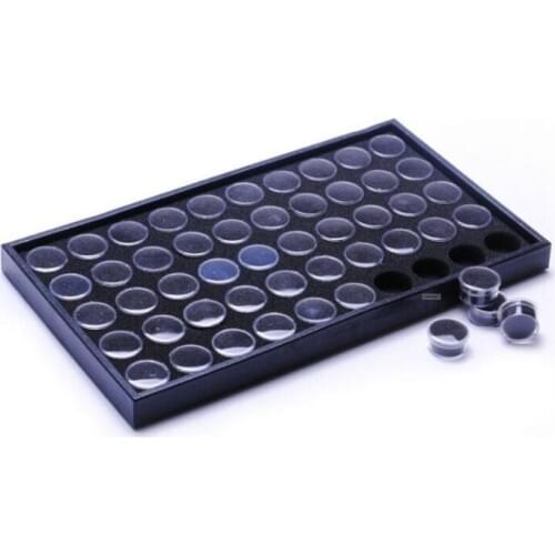 50pcs nail storage bottles Nail Art box Organizer Rhinestone Jewelry Powder bead sequin Display Case Plastic Container