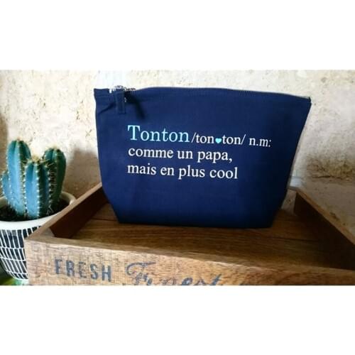 Custom wedding thank you gift bags with tassel aunt too cool Makeup Bag Mom ideal gift mistress navy cosmetic bag with your text