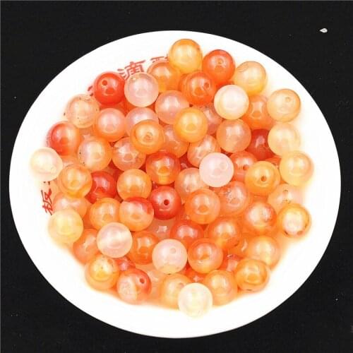 50PCS/LOT Natural Gem Round Loose Strand Stone Beads for DIY Necklace Bracelet Jewelry Making Pick Size 6 8 10MM