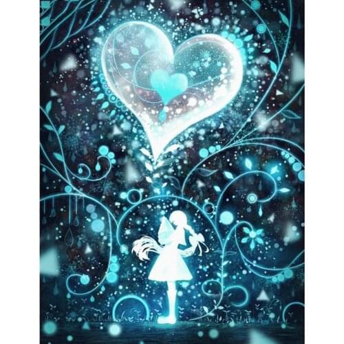 LaoJieYuan 5D DIY Diamond Painting Flower heart Embroidery Cross Stitch Scenic Square Home Decorative