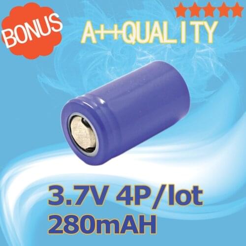 Golooloo 14250 4Pcs/Lot 3.7V 280mAh Li-ion Rechargeable Battery High safety industrial use