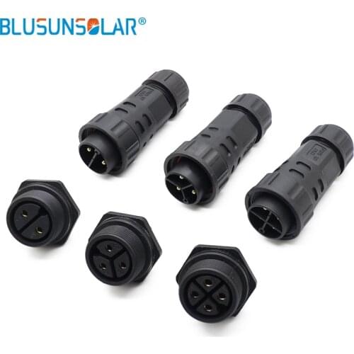 M25 Waterproof Connector Wire to Female Panel Waterproof Connectors with 2Pin , 3Pin , 4Pin connectors