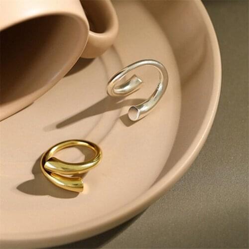 Miuoxion Wholesale Retro Minimalist Glossy Ring Fashion Personality Jewelry For Women Feature Namour Charm Gift All Seasons