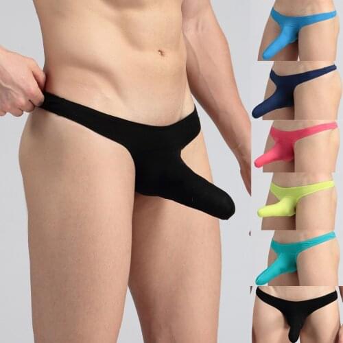 Mens Fashion Elephant Nose Pure Underwear Sexy Plain Underwear