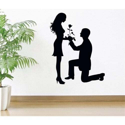 Hot sale home decoration stickers, removable vinyl decoration for marriage proposal, for bedroom decoration mural WL281