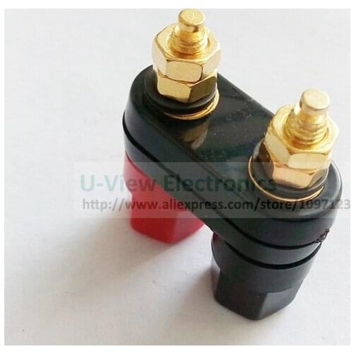 NCHTEK GOLDEN Plated Speaker Amplifier Terminal Binding Post Banana Plug Jack Connector/Free Shipping/2PCS