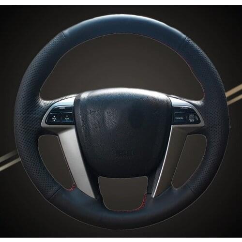 Car Braiding Steering Wheel Cover for Honda Accord 8 2008-2013 Odyssey 2011-2014 Pilot Auto Braid On The Steering Wheel Covers