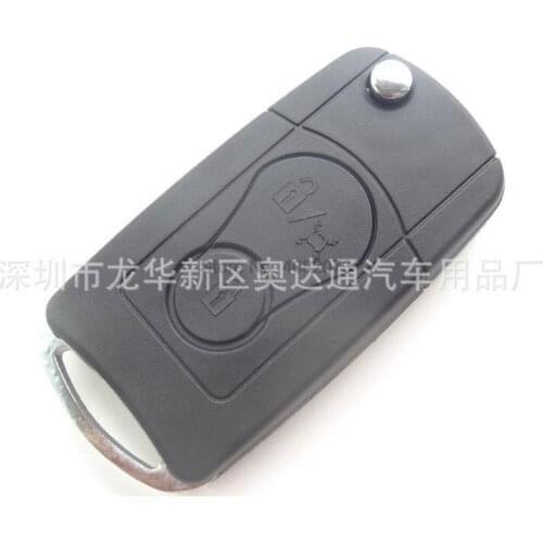 By DHL 200pcs NEW 2 BUTTONS Flip Folding Car Remote Key Case SHELL For Ssangyong Actyon SUV Kyron