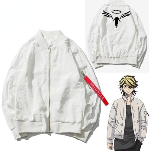 Anime Tokyo Revengers Valhalla Hanemiya Kazutora Coat Cosplay Customes Jacket Zipper Sweatshirt White