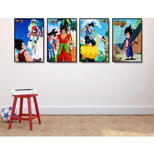 Japanese Anime 90‘s Poster Dragon Ball Wall Art Picture Canvas Painting Living Room Home Bedroom Decoration Kids Gift Cuadros