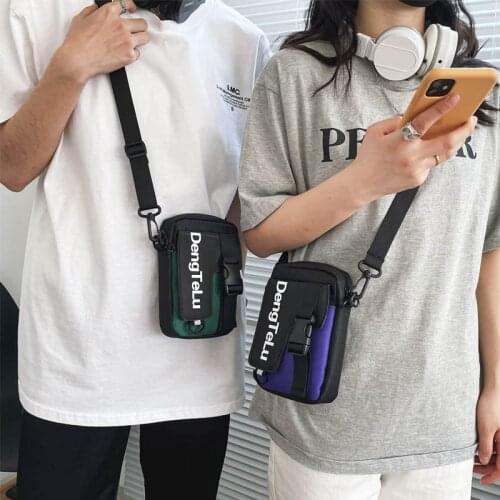 Mini Adjustable Shoulder Bags For Men Trend Style Crossbody Bag Zipper Travel Messenger Pouch Unisex Outdoor Phone Pouch