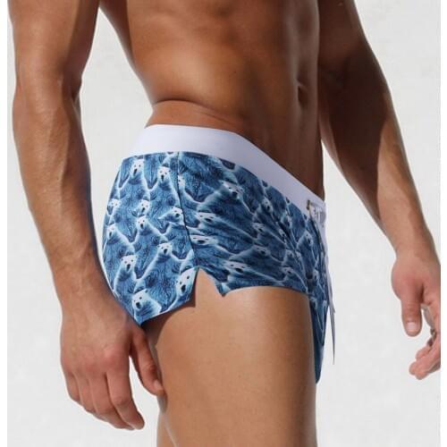Mens Swimming Shorts Elastic rope Swim Trunks printing Swimwear Beach Sport Quick Dry Surf Board Short Pants Man Swimsuit Boxers