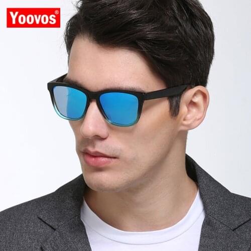 Yoovos Polarized Sunglasses Men 2021 Retro Vintage Square Sun Glasses Men Polarized Brand Designer Mirror Gafas De Sol Hombre