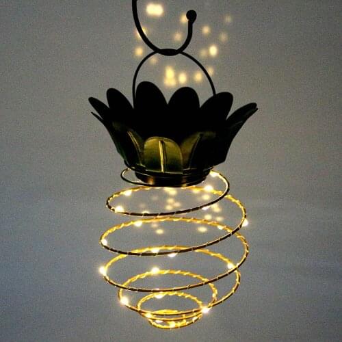 Solar Powered Pineapple Hanging LED Lights Waterproof Garden&Outdoor Decorate