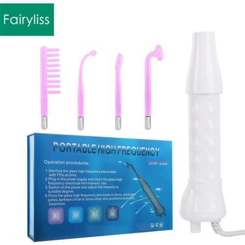 Glass Tube High Frequency Facial Machine Electrode Wand Electrotherapy Skin Spot Acne Remover Hair Body Facial Spa Beauty Care