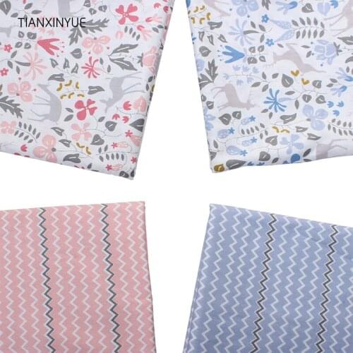 TIANXINYUE Sika Deer Cotton Fabric flower meter Fabric Home Textile Quilting Tilda For Bedding Craft Patchwork fabric Needlework