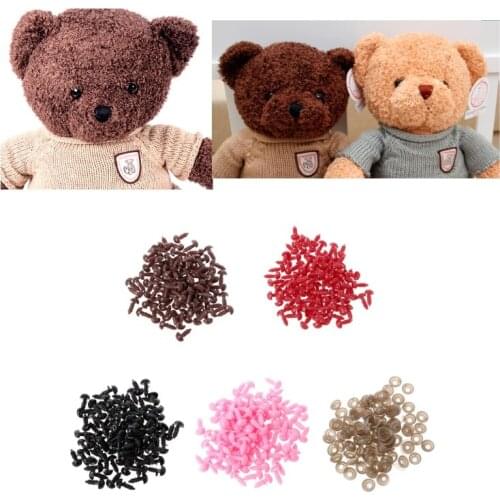 Children Like 100Pcs Plastic Safety Triangle Velvet Noses For Animal Puppet Teddy Bear Doll