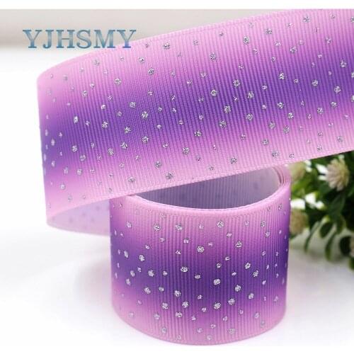 YJHSMY I-181123-278,38mm 10yards Gradient flash Ribbons Thermal transfer Printed grosgrain,Gift wrapping DIY handmade materials