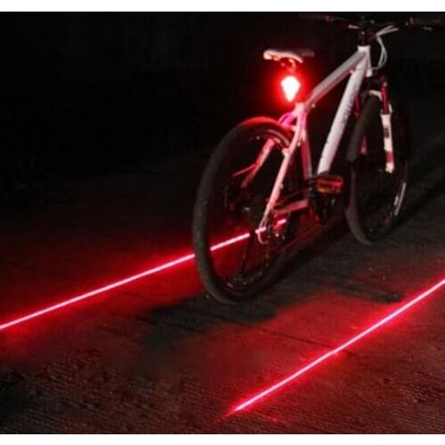 Cycling Lights Waterproof 5 LED 2 Lasers 3 Modes Bike Taillight Safety Warning Light Bicycle Rear Bycicle Light Tail Lamp