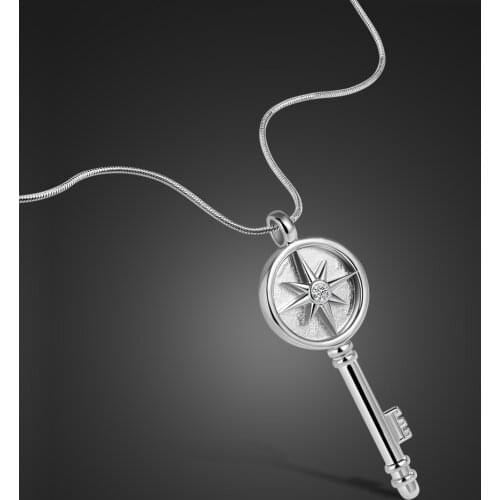 New 100% 925 Sterling Silver Star Key Pendant Choker Necklace For Women Fashion Snake Chain Men Fine Jewelry Christmas Gift
