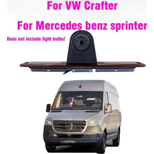 Car CCD Reversing Rear View Camera IR LED Brake Light Parking Night Vision Backup For Mercedes Benz Sprinter VW Crafter
