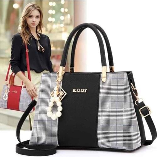 Large Leather Handbag Top-handle Bags Women Shoulder Bag Elegant Female Crossbody Bag Fashion Tote with Pendant Hanging Big Tote