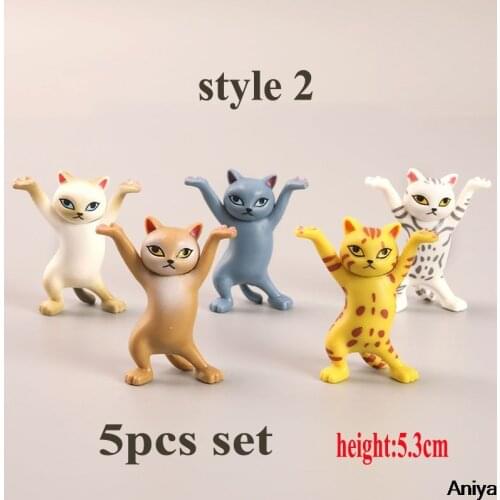Cat Pen Holder 2 Funny Cat Figurines Earphone Holder Kids Adult Doll Toy Gift Weightlifting Kitty Pen Stand carry everything cat