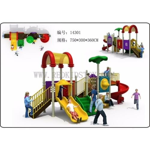 Exported to Laos EN1176 Children Outdoor Playground Amusement Park Set HZ-14301