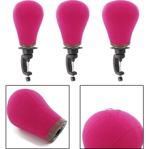 Canvas Block Head Mannequin Head with Stand Wig Head for Wig Making Drying Manikin Head w/ Mount Hole Accessories