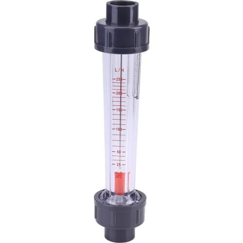 LZS-15 25-250L/H Flow Meter Plastic Tube Type Water Rotameter Liquid Clear Flowmeter Measuring Tools for Chemical Light for DN15