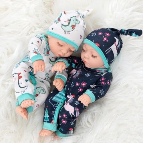 New 10 Inch Eyes Closed Sleeping Doll 25cm Full Silicone RebornBaby Dolls Babyies Toy