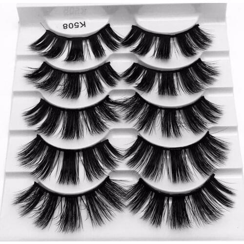 NEW 5 pairs 2mm-25mm 3D False Eyelashes Fake Lashes Long Makeup 3D Mink Lashes Eyelash Extension Mink Eyelashes Beauty Makeup