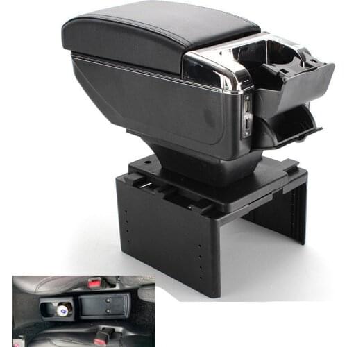 For toyota wish armrest box central Store content box with cup holder ashtray with USB interface