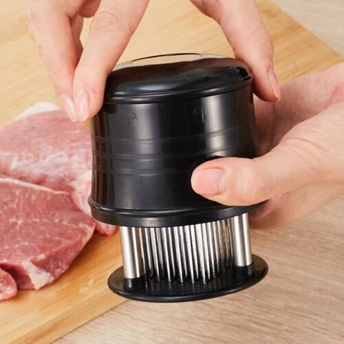 Meat Tenderizer Stainless Steel 56 Blades with Safety Lock Tender Meat Hammer for Beaf Steak Chop Breast Kitchen Cooking Tools